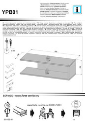 Forte YPB01 Instrucciones De Montaje