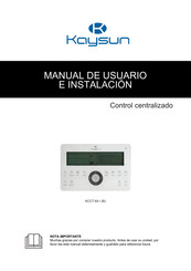 Frigicoll kaysun KCCT-64 I Manual De Usuario E Instalacion