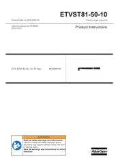 Atlas Copco 8433205155 Instrucciones Del Producto