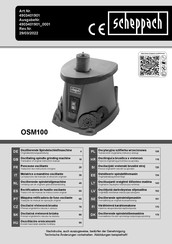 Scheppach OSM100 Traduccion Del Manual De Instrucciones Originale