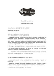 MAXELL POWER MP-GP180 Manual De Instrucciones