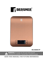 BERGNER BG-50058-CP Manual Del Usuario