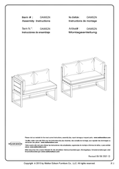 Walker Edison OAWS2N Instrucciones De Ensamblaje