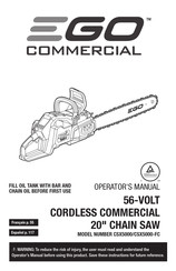 EGO Commercial CSX5000-FC Manual Del Operador