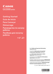 Canon GX2000 Serie Guía De Inicio