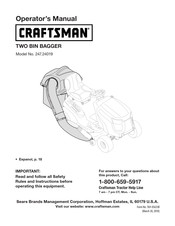 Craftsman 247.24019 Manual Del Operador