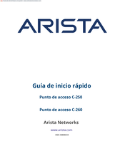 Arista C-250 Guia De Inicio Rapido