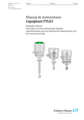 Endress+Hauser Liquiphant FTL63 Density Manual De Instrucciones