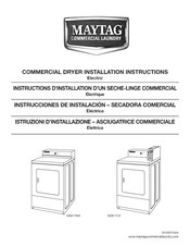 Maytag Commercial Laundry MDE17MN Instrucciones De Instalación