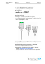 Endress+Hauser Liquiphant FTL63 Density Manual De Instrucciones Abreviado