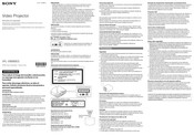 Sony VPL-VW890ES Guia De Inicio Rapido