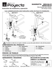 Proyecta QUADRATTA MO8-QA-01 Instructivo De Instalación Y Operación