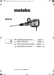 Metabo MHE 95 Instrucciones De Manejo