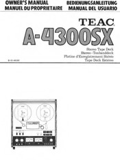 Teac A-4300SX Manual Del Usuario