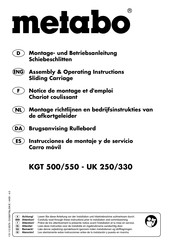 Metabo KGT 550 Instrucciones De Montaje Y De Servicio