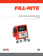 FILL-RITE 807C Manual De Instalación Y Operación