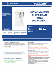 tecnobath ROW TB43.101BG Instrucciones