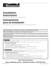 Kenmore 134122600C Instrucciones Para La Instalación