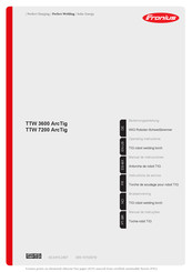 Fronius TTW 7200 ArcTig Manual De Instrucciones