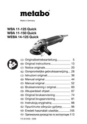 Metabo WBA 11-150 Quick Manual Original