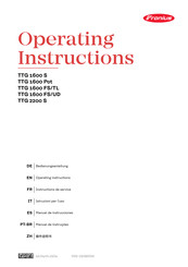 Fronius TTG 1600 FS/TL Manual De Instrucciones