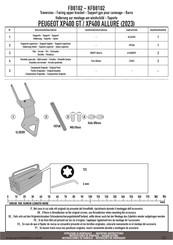 PEUGEOT FB8102 Instrucciones De Montaje