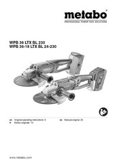 Metabo WPB 36-18 LTX BL 24-230 Manual Original