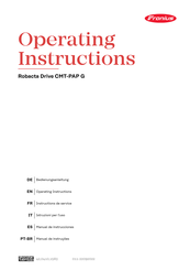 Fronius Robacta Drive CMT-PAP G Manual De Instrucciones