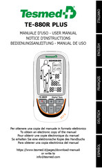 Tesmed TE-880R PLUS Manual De Uso