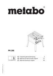 Metabo PK 255 Manual De Instrucciones Original