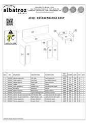 Albatroz moveis ESCRIVANINHA EASY 2150 Manual Del Usuario