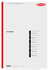 Fronius RI IO PRO/i Manual De Instrucciones