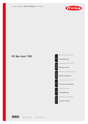 Fronius RC Bar iJob / TMC Manual De Instrucciones