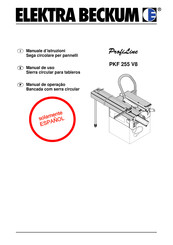 Elektra Beckum ProfiLine PKF 255 V8 Manual De Uso