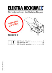 Elektra Beckum TKHS 315 E Manual De Uso