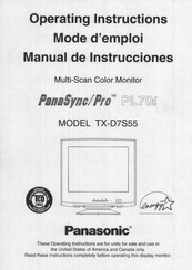 Panasonic PanaFync/Pro PL70i Manual De Instrucciones