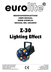 EuroLite Z-30 Lighting Effect Manual Del Usuario