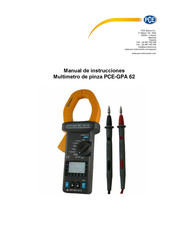 PCE Instruments PCE-GPA 62 Manual De Instrucciones