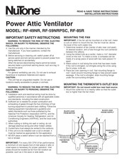 NuTone RF-59NRPS Instrucciones De Instalación