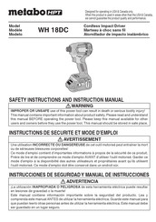 Metabo HPT WH 18DCQ4 Instrucciones De Seguridad Y Manual De Instrucciones