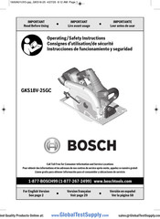 Bosch GKS18V-25GCN Instrucciones De Funcionamiento Y Seguridad