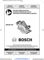 Bosch GKS18V-25CB Instrucciones De Funcionamiento Y Seguridad