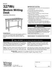 Whittier Wood Furniture 327Wc Instrucciones De Ensamble