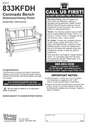 Whittier Wood Furniture Coronado 833KFDH Instrucciones Para Armar