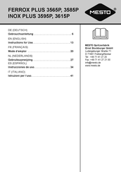 MESTO 3615FT FPM Instrucciones De Uso