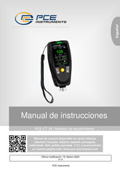 PCE Instruments PCE-CT 29 Manual De Instrucciones