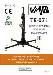 PRO LIFTS VMB TE-071 Manual De Instrucciones