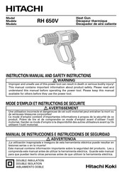 Hitachi Koki RH 650V Manual De Instrucciones E Instrucciones De Seguridad