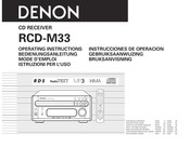 Denon RCD-M33 Instrucciones De Operación