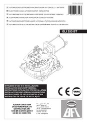 BFT ELI 250 BT Instrucciones De Uso Y De Instalacion